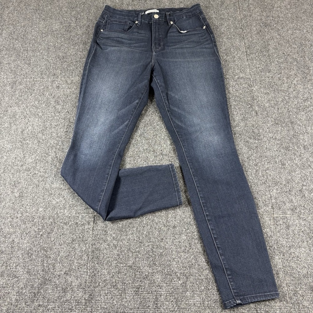 Good American Good Straight Leg Jeans Women's 12 Dark Blue Cotton‎ Blend 28x28.5